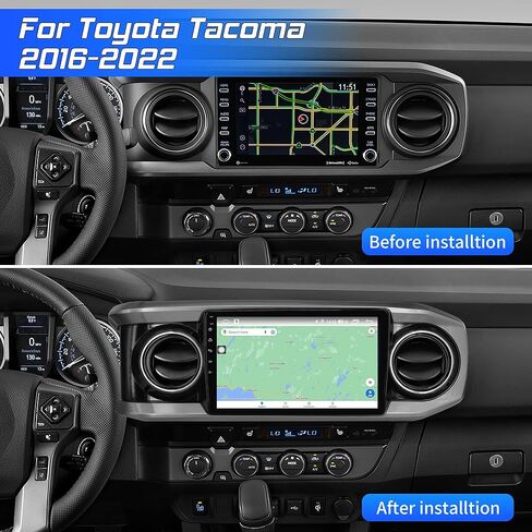 ستيريو سيارة اندرويد 10 لتويوتا تاكوما 2016 2017 2018 2019 2020 2021 2022، راديو بديل بنظام تحديد المواقع والملاحة بشاشة لمس 10 انش يدعم واي فاي كاربلاي بلوتوث in Kuwait