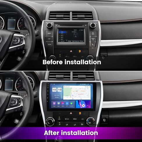 راديو ستيريو سيارة لسيارة تويوتا كامري 2015 2016 2017، وحدة راس اندرويد 11 شاشة لمس مدمجة في ابل كاربلاي اندرويد اوتو DSP IPS بلوتوث نظام تحديد المواقع والملاحة 2G RAM 32G روم in Kuwait
