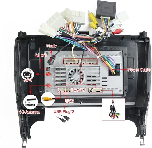 راديو ستيريو سيارة لسيارة تويوتا كامري 2015 2016 2017، وحدة راس اندرويد 11 شاشة لمس مدمجة في ابل كاربلاي اندرويد اوتو DSP IPS بلوتوث نظام تحديد المواقع والملاحة 2G RAM 32G روم in Kuwait