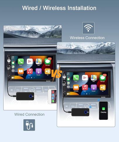 Rimoody Wireless CarPlay Adapter Apple for iPhone 2023 Style CarPlay Wireless Dongle Plug & Play Converts Wired CarPlay to Wireless for Factory Wired CarPlay Cars Ai Box Adapter USB Type C in Saudi Arabia