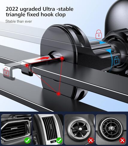 حامل شاحن سيارة لاسلكي، شاحن حامل سيارة Magsafe متوافق مع iPhone 14 13/13 Pro/Max/12/12 Pro/ 12 Pro Max/ 12 Mini، شاحن iPhone 15 واط شحن سريع in Kuwait