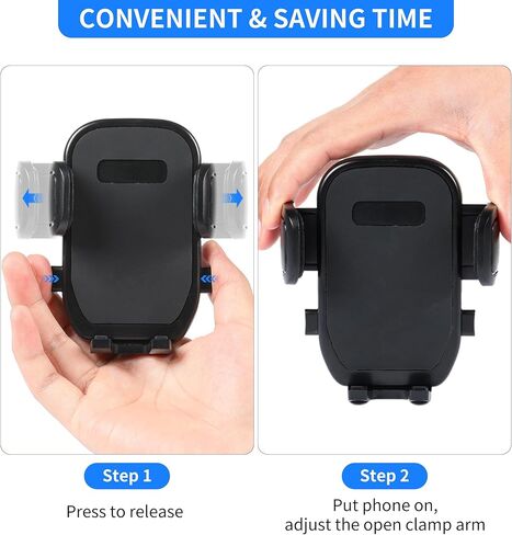 حامل أكواب السيارة مع حامل للهاتف، حامل هاتف 2 في 1 موسع للسيارة مع قاعدة قابلة للتعديل مع دوران 360 درجة متوافق مع iPhone وSamsung Galaxy وجميع الهواتف الذكية in Kuwait
