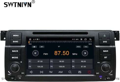 SWTNVIN CarPlay & Android Auto Car Stereo Radio Android 13 DVD Player for BMW 3 Series E46 Rover MG ZT 1999-2005 Built-in 4G LTE Dual WiFi DSP BT5.0 GPS SWC 7 inch IPS Octa-core 4+64G in Kuwait