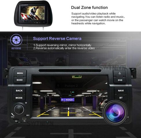 SWTNVIN CarPlay & Android Auto Car Stereo Radio Android 13 DVD Player for BMW 3 Series E46 Rover MG ZT 1999-2005 Built-in 4G LTE Dual WiFi DSP BT5.0 GPS SWC 7 inch IPS Octa-core 4+64G in Kuwait