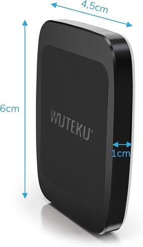 مجموعة حامل الهاتف الخلوي المغناطيسي المسطح من WUTEKU للسيارة - تعمل على جميع المركبات والهواتف والأجهزة اللوحية - متوافقة مع iPhone XR XS X 8 7 Plus وGalaxy S10 S9 S8 من Pro Driver in Kuwait