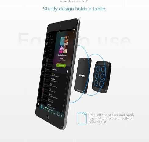 مجموعة حامل الهاتف الخلوي المغناطيسي المسطح من WUTEKU للسيارة - تعمل على جميع المركبات والهواتف والأجهزة اللوحية - متوافقة مع iPhone XR XS X 8 7 Plus وGalaxy S10 S9 S8 من Pro Driver in Kuwait