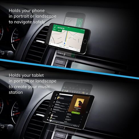 مجموعة حامل الهاتف الخلوي المغناطيسي المسطح من WUTEKU للسيارة - تعمل على جميع المركبات والهواتف والأجهزة اللوحية - متوافقة مع iPhone XR XS X 8 7 Plus وGalaxy S10 S9 S8 من Pro Driver in Kuwait
