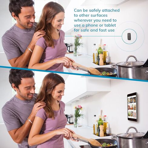 مجموعة حامل الهاتف الخلوي المغناطيسي المسطح من WUTEKU للسيارة - تعمل على جميع المركبات والهواتف والأجهزة اللوحية - متوافقة مع iPhone XR XS X 8 7 Plus وGalaxy S10 S9 S8 من Pro Driver in Kuwait