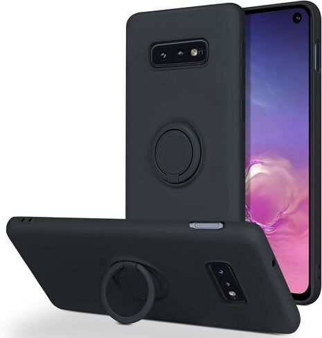 BENTOBEN for Samsung Galaxy S10e Case, Slim Silicone Soft Rubber with 360掳 Ring Holder Kickstand Car Mount Supported Shockproof Protective Cases Cover for Samsung Galaxy S10e 5.8", Antique White in Kuwait