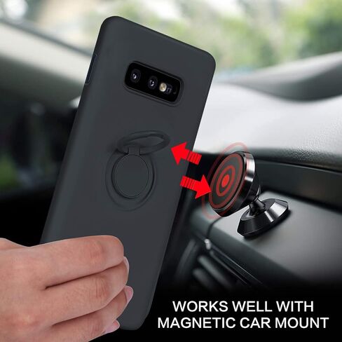 BENTOBEN for Samsung Galaxy S10e Case, Slim Silicone Soft Rubber with 360掳 Ring Holder Kickstand Car Mount Supported Shockproof Protective Cases Cover for Samsung Galaxy S10e 5.8", Antique White in Kuwait