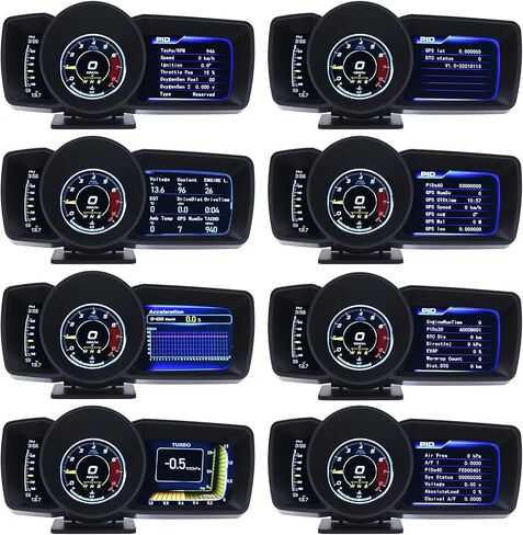 obd2 سيارة hud سيارة رئيس يصل العرض مقياس متعدد الوظائف مع obd2 + gps نظام مزدوج الرقمية LCD gps رؤساء يصل عرض لوحة القيادة الكمبيوتر الذكية عداد السرعة لجميع المركبات السيارات شاحنة in Kuwait