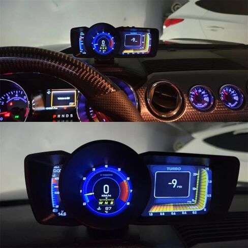 obd2 سيارة hud سيارة رئيس يصل العرض مقياس متعدد الوظائف مع obd2 + gps نظام مزدوج الرقمية LCD gps رؤساء يصل عرض لوحة القيادة الكمبيوتر الذكية عداد السرعة لجميع المركبات السيارات شاحنة in Kuwait