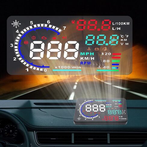 obd2 سيارة hud سيارة رئيس يصل العرض مقياس متعدد الوظائف مع obd2 + gps نظام مزدوج الرقمية LCD gps رؤساء يصل عرض لوحة القيادة الكمبيوتر الذكية عداد السرعة لجميع المركبات السيارات شاحنة in Kuwait