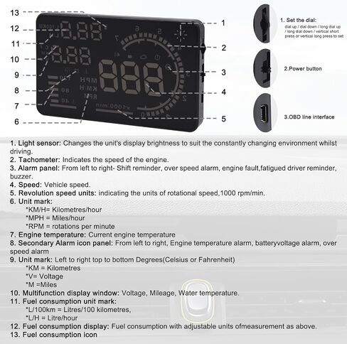 obd2 سيارة hud سيارة رئيس يصل العرض مقياس متعدد الوظائف مع obd2 + gps نظام مزدوج الرقمية LCD gps رؤساء يصل عرض لوحة القيادة الكمبيوتر الذكية عداد السرعة لجميع المركبات السيارات شاحنة in Kuwait
