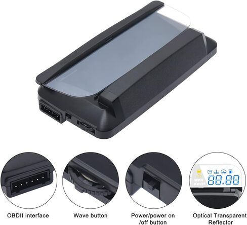 KAOLALI Car HUD Head Up Display, Car HUD Display for Digital OBD+GPS Dual System Smart Gauge Display MPH RPM Over Speeding Alarm for Most Cars after 2012 in Saudi Arabia