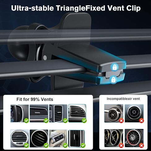 PLDHPRO Magnetic Phone Holder Car for MagSafe Car Mount iPhone 14 13 12 Pro Max Plus Mini, Dash Dashboard Air Vent Adjustable Telescopic Arm car Accessories Fits MagSafe Case All Phones Tablets in Kuwait