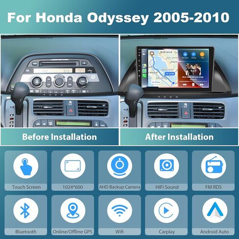 for Honda Odyssey 2005 2006 2007 2008 2009 2010 Android 15.0 Car Stereo in Kuwait