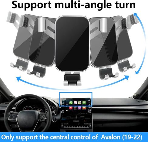 LUNQIN Car Phone Holder Mount for Toyota Avalon 2019-2022 Big Phones with Case Auto Accessories Navigation Bracket Interior Decoration Mobile Cell Automobile in Saudi Arabia