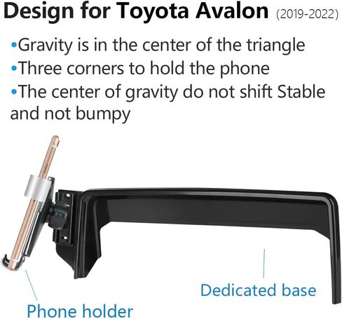LUNQIN Car Phone Holder Mount for Toyota Avalon 2019-2022 Big Phones with Case Auto Accessories Navigation Bracket Interior Decoration Mobile Cell Automobile in Saudi Arabia