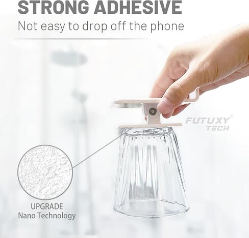 FutuxyTech 【Adjust &Reusable &Washable】 Replacement for Airstick Phone Holder Mirror Mount TikTok Cradle Glass Mount Phone Holder Shower Phone Holder (White) in Kuwait