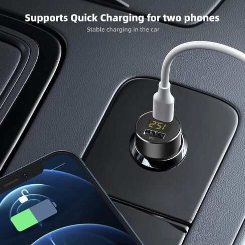 شاحن سيارة Aceyoon USB C، 18 وات PD QC3.0 شاحن حائط USB مزدوج قابس 2 منفذ C شاحن هاتف سريع USB لشحن طاقة السيارة لأجهزة iPad وSamsung Galaxy وLG وGoogle Pixel وMoto وMotorola in Kuwait