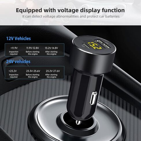 شاحن سيارة Aceyoon USB C، 18 وات PD QC3.0 شاحن حائط USB مزدوج قابس 2 منفذ C شاحن هاتف سريع USB لشحن طاقة السيارة لأجهزة iPad وSamsung Galaxy وLG وGoogle Pixel وMoto وMotorola in Kuwait