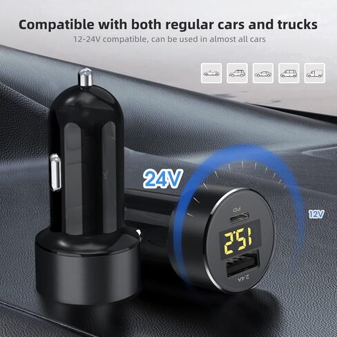 شاحن سيارة Aceyoon USB C، 18 وات PD QC3.0 شاحن حائط USB مزدوج قابس 2 منفذ C شاحن هاتف سريع USB لشحن طاقة السيارة لأجهزة iPad وSamsung Galaxy وLG وGoogle Pixel وMoto وMotorola in Kuwait