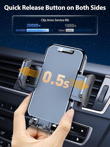 فايسيد حامل جوال للسيارة [سهل الاستخدام] 🥇حامل هاتف للسيارة فائق الثبات لجميع الموبايلات مع حافظات سميكة 3 في 1 حامل موبايل عالمي 3 في 1 in Kuwait