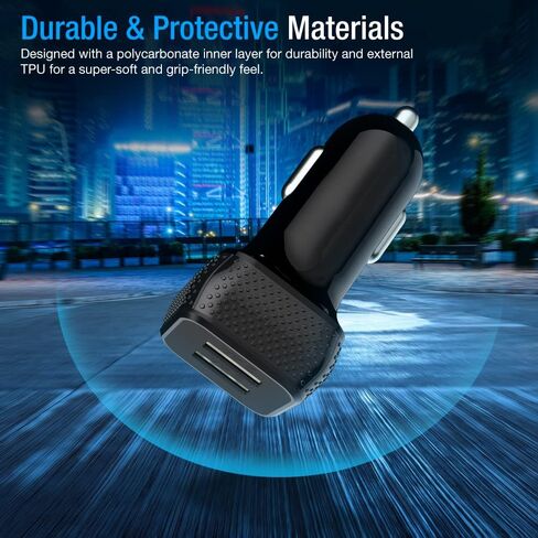 Car Charger 2 Pack, 24W Dual USB Car Charger - Black, SmartUSB Port Car Adapter Compatible iPhone 13/12/11/XR/Xs, iPad Pro/Air 2/Mini, LG, Pixel, Galaxy (Not Compatible with Quick Charge) in Kuwait