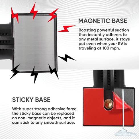 دليل وصلة الوصل العكسي RVsTrailer™ للمركبات الترفيهية مع بطارية مدمجة، وكاميرا الرؤية الخلفية للرؤية الليلية المقاومة للماء عالية الدقة، مع كاميرا تثبيت مغناطيسية ولاصقة للسيارة، والشاحنة والمقطورة RV، والتخييم in Kuwait