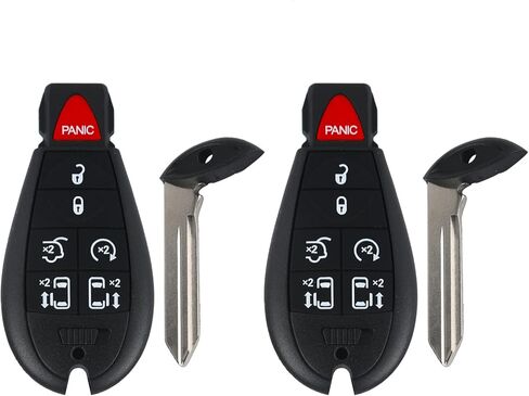 QUBANGGA دخول بدون مفتاح عن بعد استبدال مفتاح Fob Clicker Transmitter مناسب لـ Grand Caravan Town & Country 7 أزرار M3N5WY783X IYZ-C01C مجموعة من 2 in Kuwait