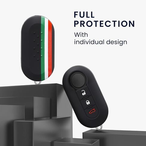 غطاء مفتاح سيليكون kwmobile متوافق مع مفتاح سيارة Fiat Lancia ذو 3 أزرار in Saudi Arabia
