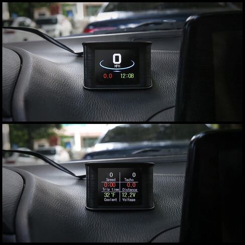 X AUTOHAUX Universal Car 2.2 بوصة HUD Head Up Display Digital Speedometer متعدد الوظائف مجموعة جهاز عرض السرعة in Saudi Arabia