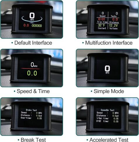 X AUTOHAUX Universal Car 2.2 بوصة HUD Head Up Display Digital Speedometer متعدد الوظائف مجموعة جهاز عرض السرعة in Saudi Arabia