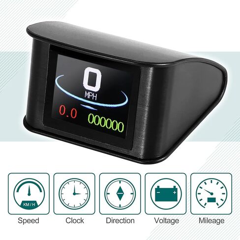 X AUTOHAUX Universal Car 2.2 بوصة HUD Head Up Display Digital Speedometer متعدد الوظائف مجموعة جهاز عرض السرعة in Saudi Arabia
