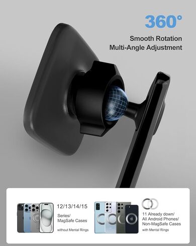 ZKJAYOE لحامل هاتف السيارة MagSafe، حامل هاتف مغناطيسي عالمي لطراز Tesla 3 Y X S، الكمبيوتر المحمول، جميع الشاشات، ملحقات Tesla Model 3 Y، يناسب جميع هواتف iPhone 15 Pro Max 14 13 12 Samsung in Kuwait