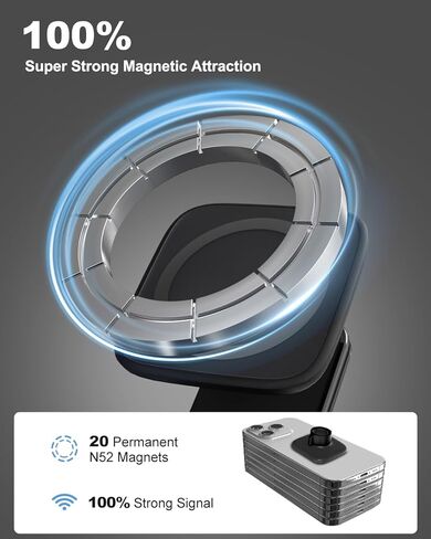 ZKJAYOE لحامل هاتف السيارة MagSafe، حامل هاتف مغناطيسي عالمي لطراز Tesla 3 Y X S، الكمبيوتر المحمول، جميع الشاشات، ملحقات Tesla Model 3 Y، يناسب جميع هواتف iPhone 15 Pro Max 14 13 12 Samsung in Kuwait