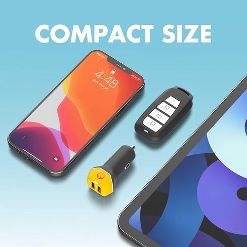 Shell Mini Car Charger 24W Fast Charge Dual Port USB Adapter with LED Indicator, Fast Charging for iPhone Pro/Max/Mini, iPad Air/Mini, Android & USB Gadgets in Kuwait