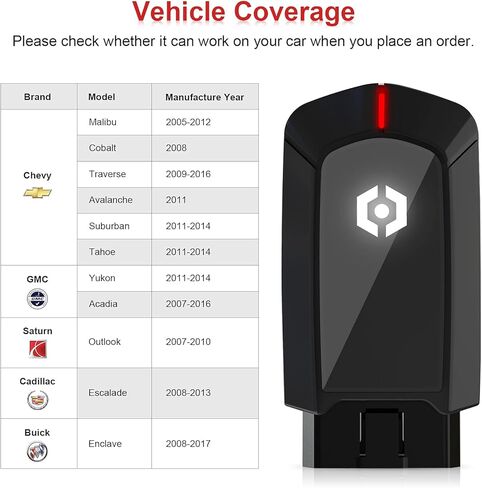 جهاز برمجة مفتاح جهاز تحكم عن بعد للسيارة، جهاز إرسال بدون مفتاح للمركبات الخاصة بجنرال موتورز بدون رمز محدود، أسود in Kuwait