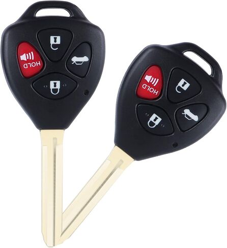 مفتاح تحكم عن بعد بديل لسيارة تويوتا كامري 2007-2010 / كورولا 2009-2010 بدون مفتاح شفرة مفتاح غير مقطوع FCCID: HYQ12BBY 4D67 رقاقة (عبوة من قطعتين) in Kuwait