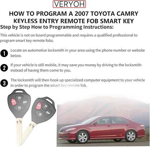مفتاح تحكم عن بعد بديل لسيارة تويوتا كامري 2007-2010 / كورولا 2009-2010 بدون مفتاح شفرة مفتاح غير مقطوع FCCID: HYQ12BBY 4D67 رقاقة (عبوة من قطعتين) in Kuwait