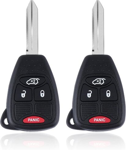 جهاز التحكم عن بعد للدخول بدون مفتاح مفتاح مفتاح يناسب جراند شيروكي / كوماندر / ليبرتي، دودج ماغنوم / الشاحن / دوراانجو، كرايسلر 300، يستخدم 4 أزرار OHT692427AA KOBDT04A (عبوة من قطعتين) in Kuwait