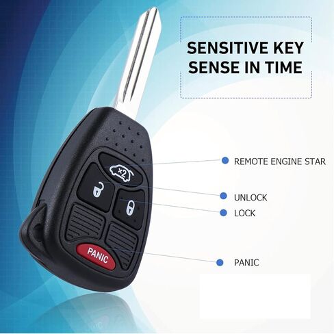 جهاز التحكم عن بعد للدخول بدون مفتاح مفتاح مفتاح يناسب جراند شيروكي / كوماندر / ليبرتي، دودج ماغنوم / الشاحن / دوراانجو، كرايسلر 300، يستخدم 4 أزرار OHT692427AA KOBDT04A (عبوة من قطعتين) in Kuwait