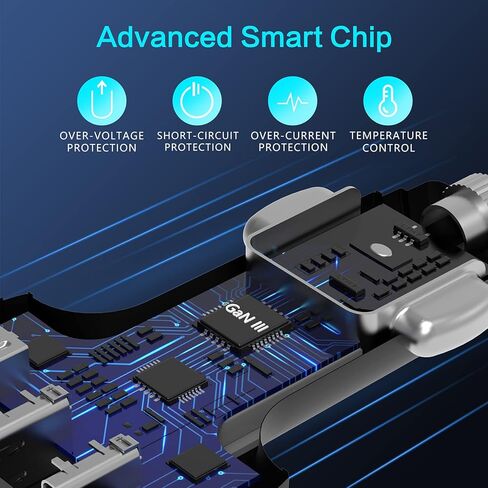 شاحن سيارة USB C، شاحن سيارة NITASA 90W 3 منافذ PD 3.0 & QC 30W (PPS) LED نوع C ولاعة سجائر محول شحن سريع لهاتف iPhone 14/14 Pro/13/15 Pro Max، iPad، Samsung S22/S21/S23، Pixel 7 8 برو in Kuwait