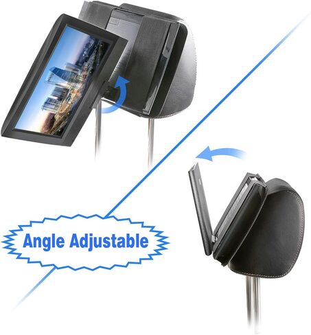 Hikig Car Headrest Mount Holder Strap for Swivel and Flip Style Portable DVD Player - 7 Inch to 11.5 Inch Screen in Kuwait