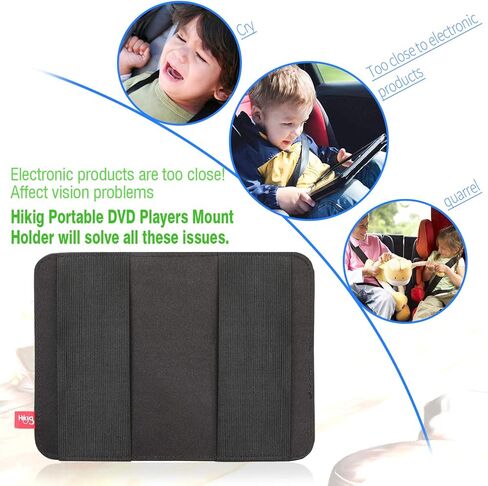 Hikig Car Headrest Mount Holder Strap for Swivel and Flip Style Portable DVD Player - 7 Inch to 11.5 Inch Screen in Kuwait