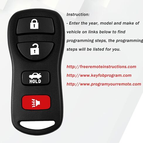 Replacement for 02-2006 Nissan Maxima Altima Murano , 03-2009 350Z Quest Armada , 07-2015 Nissan Sentra Versa , Keyless Entry Car Key That Use 4 Button FCCID: KBRASTU15 CWTWB1U733 (Pack of 2) in Kuwait