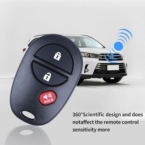 Key Fob Keyless Entry Remote Control fits for 2004-2016 Toyota Sienna Tacoma Tundra Sequoia ( GQ43VT20T 3 Btn ) Set of 2 in Kuwait