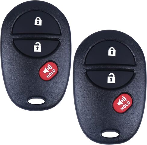 Key Fob Keyless Entry Remote Control fits for 2004-2016 Toyota Sienna Tacoma Tundra Sequoia ( GQ43VT20T 3 Btn ) Set of 2 in Kuwait