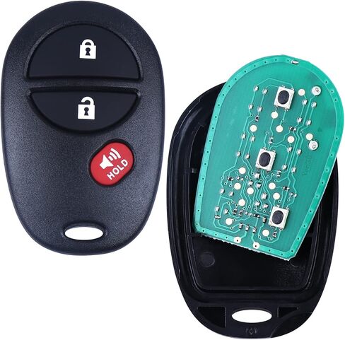 Key Fob Keyless Entry Remote Control fits for 2004-2016 Toyota Sienna Tacoma Tundra Sequoia ( GQ43VT20T 3 Btn ) Set of 2 in Kuwait